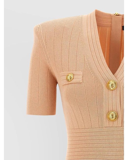 Balmain Natural Mini Dress
