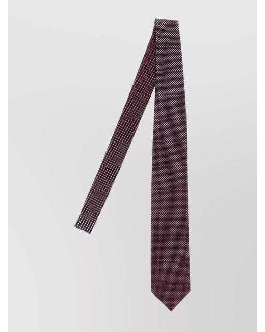Brioni Purple Textured Pattern Slim Tie Pointed Tip for men