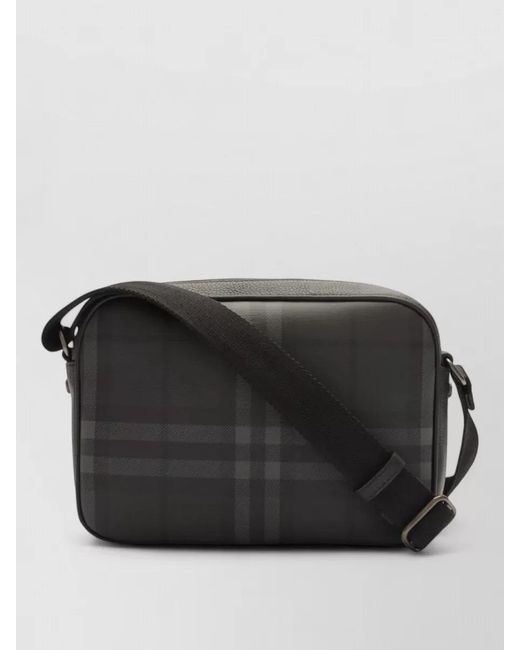 Burberry Black Check Crossbody Bag for men