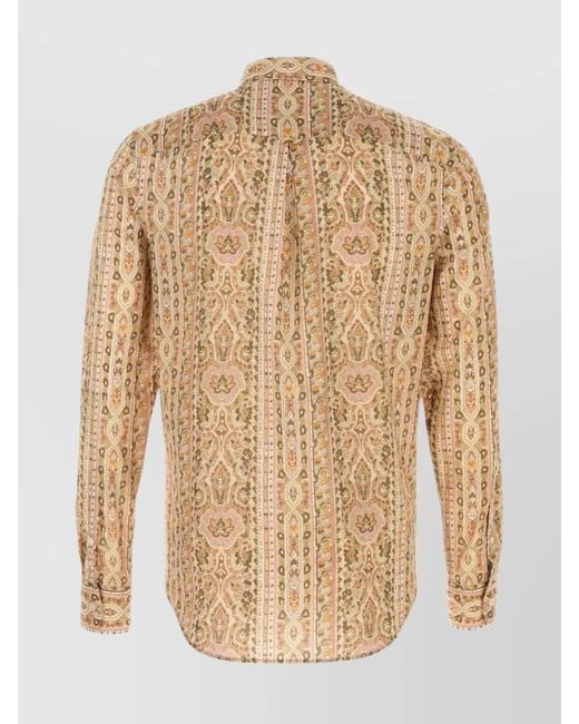 Valentino Garavani Natural Printed Cotton Shirt for men