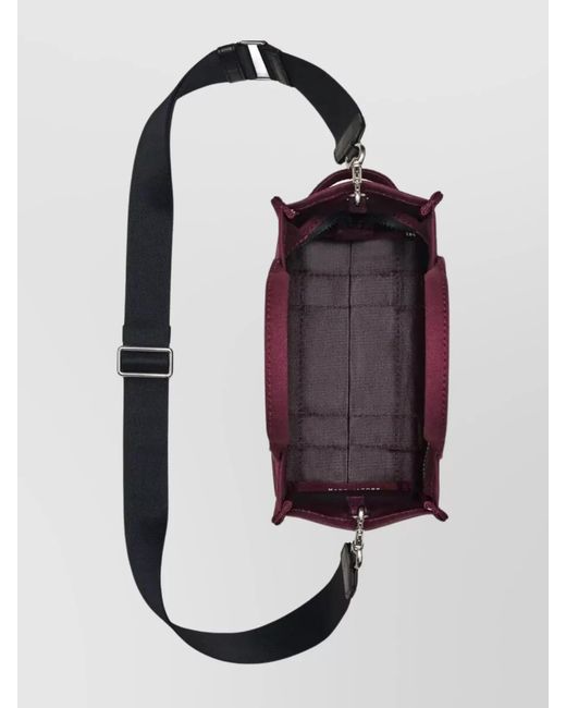 Marc Jacobs Purple Small Canvas Tote Bag With Adjustable Strap