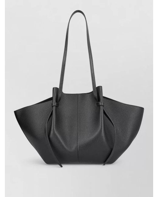 Yuzefi Black Mochi Large Leather Shoulder Bag