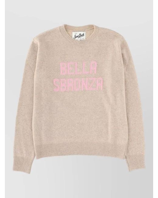 Mc2 Saint Barth Pink New Queen Knit Crew Neck Sweater