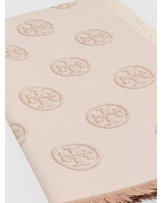 Tory Burch Natural Silk Wool Scarf