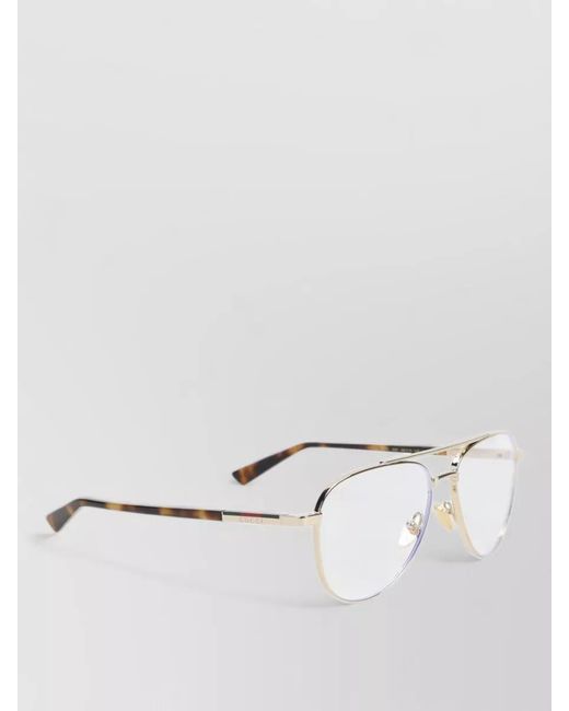Gucci Natural Metal Aviator Sunglasses