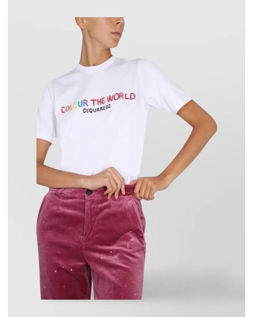 DSquared² Red Logo Print T-Shirt