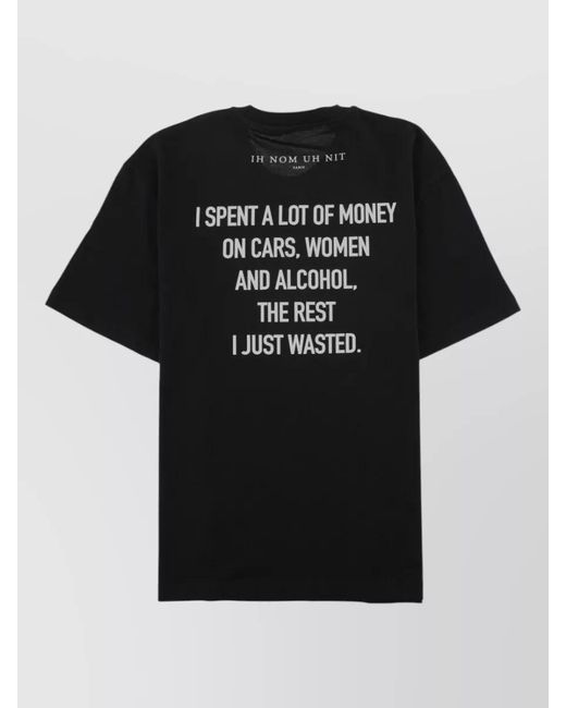 Ih Nom Uh Nit Black Cotton T-Shirt for men