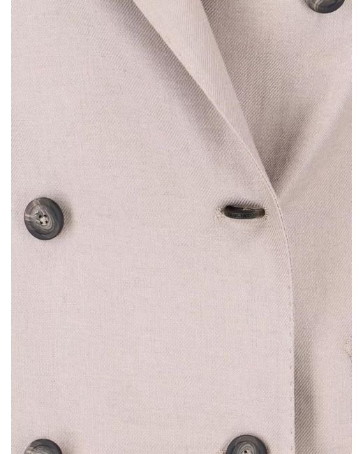 Tagliatore Natural Suit Double Breasted Button Detail Tailoring
