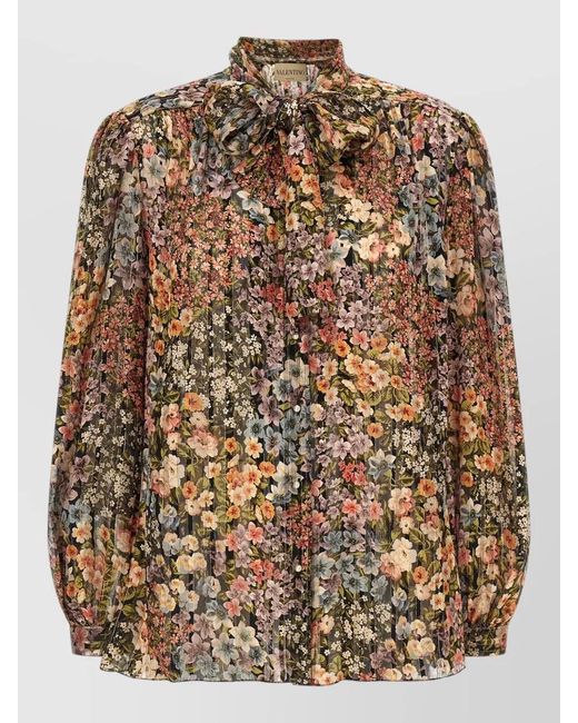 Valentino Garavani Brown Silk Blouse