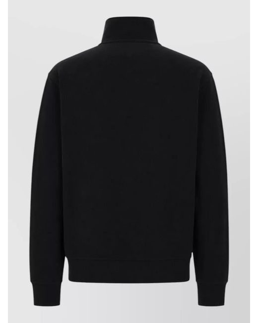 DSquared² Black Jacket High Collar Long Sleeves Regular Fit for men