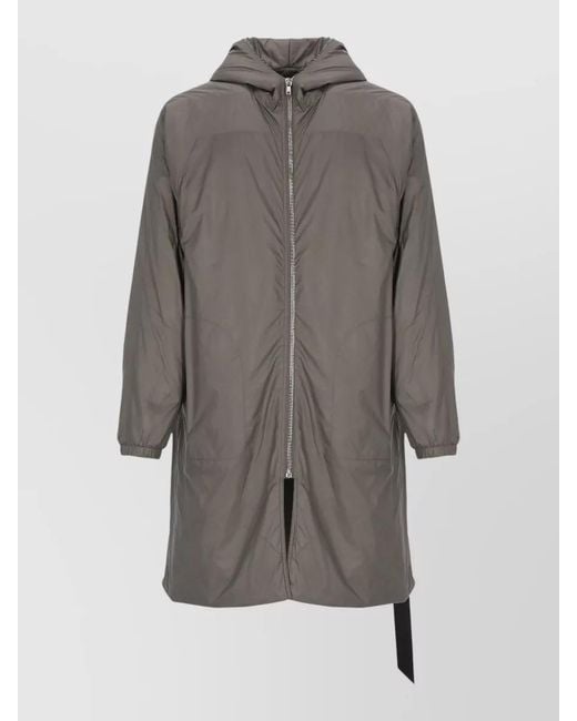 Rick Owens Gray Jacket Elastic Cuffs Long Sleeves Pockets for men