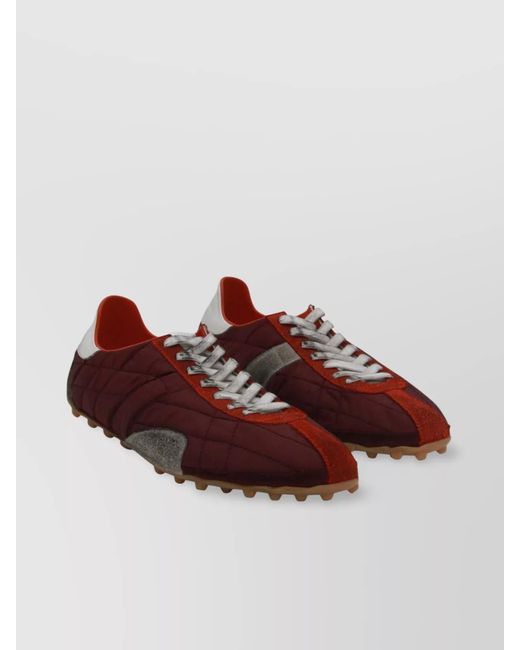 Maison Margiela Brown Quilted Low-Top Sneakers for men