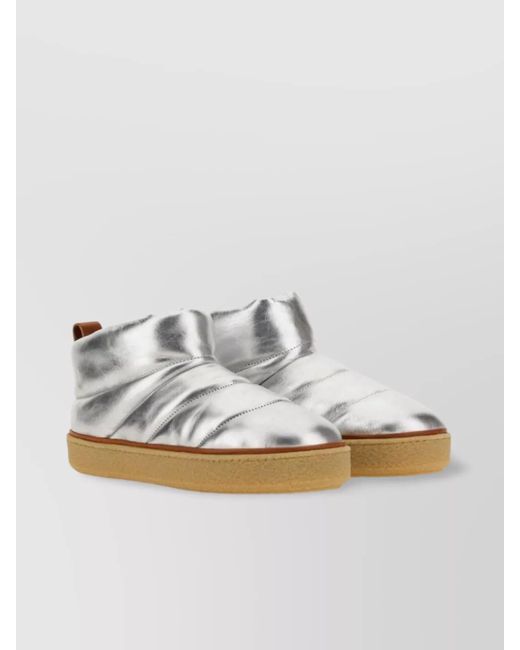 Isabel Marant White "Eskee" Flat Sole Finish Boots