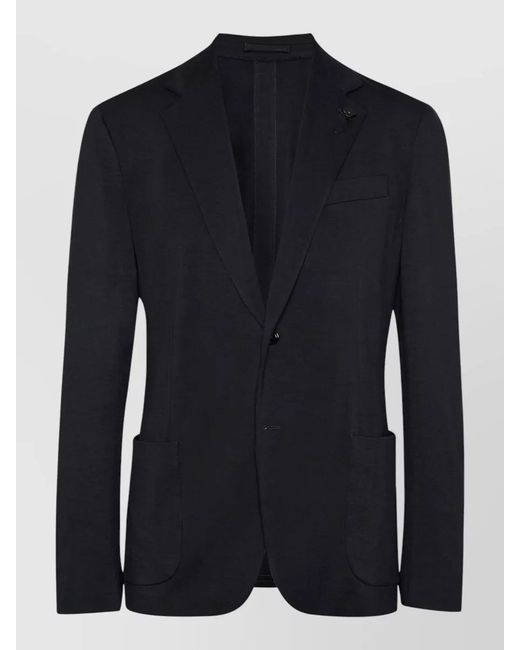 Lardini Blue Wool Single Breasted Suit for men