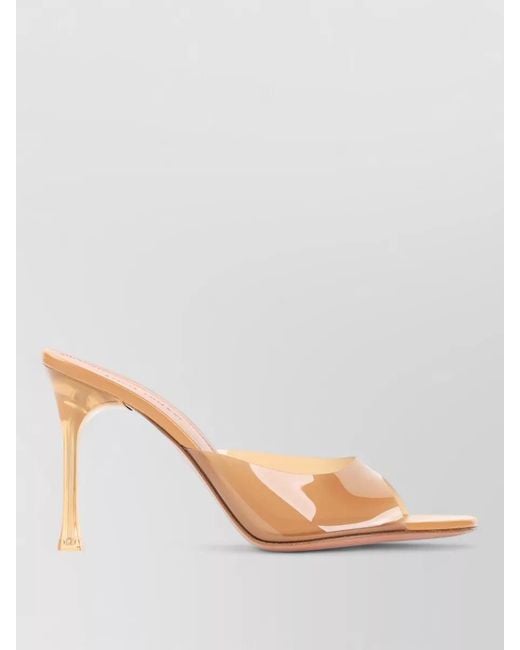 AMINA MUADDI Pink Alexa Glass Sandal Transparent Strap 95