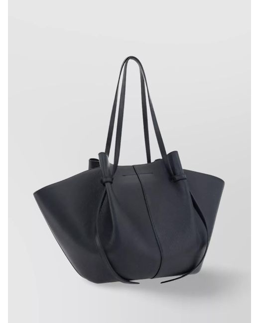Yuzefi Black Mochi Large Leather Shoulder Bag