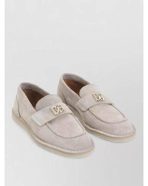 Dolce & Gabbana Natural Leather Loafers