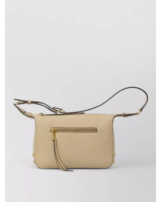 Tod's Natural Metal Dots Mini Shoulder Leather Bag