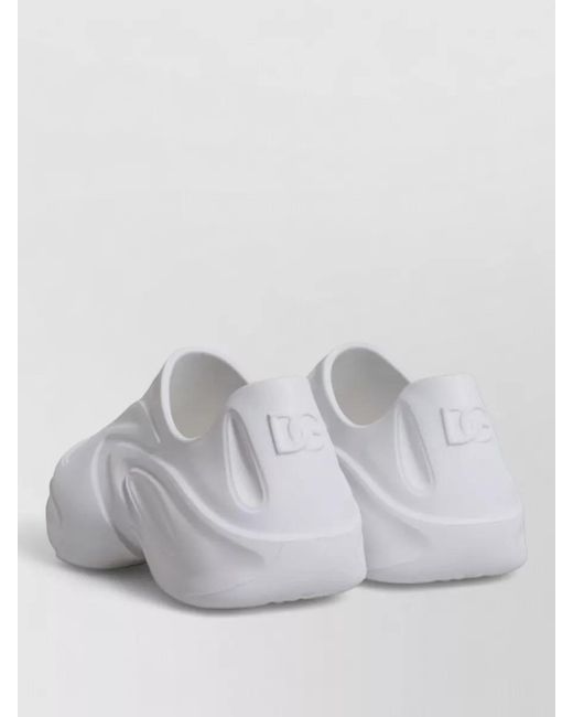 Dolce & Gabbana Gray Leather Slip-On Sneakers for men