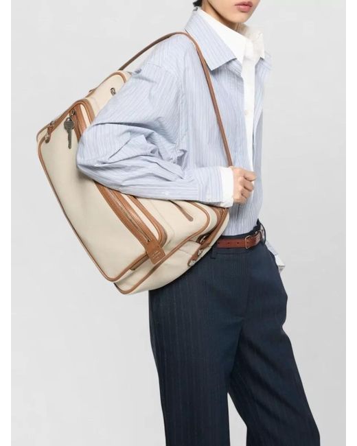 Acne Natural Canvas Camera Shoulder Bag