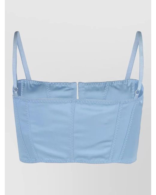 Anna October Blue Cropped Tank Top