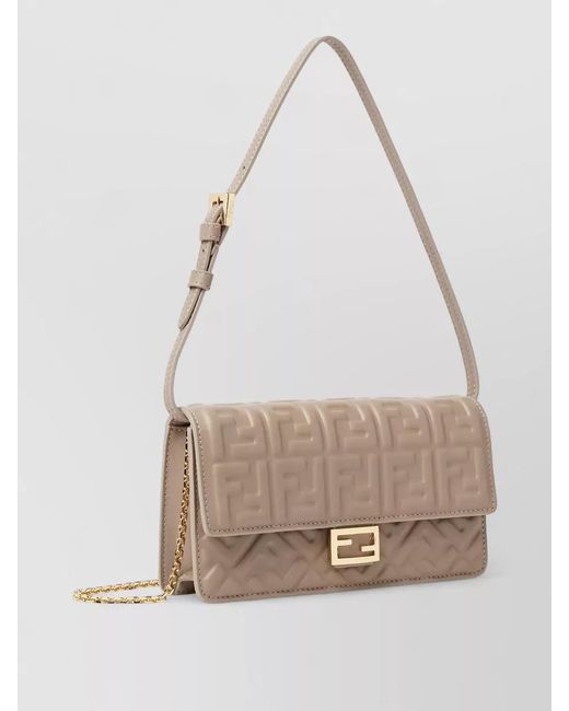 Fendi Multicolor Chain Wallet Shoulder Bag Ff Motif