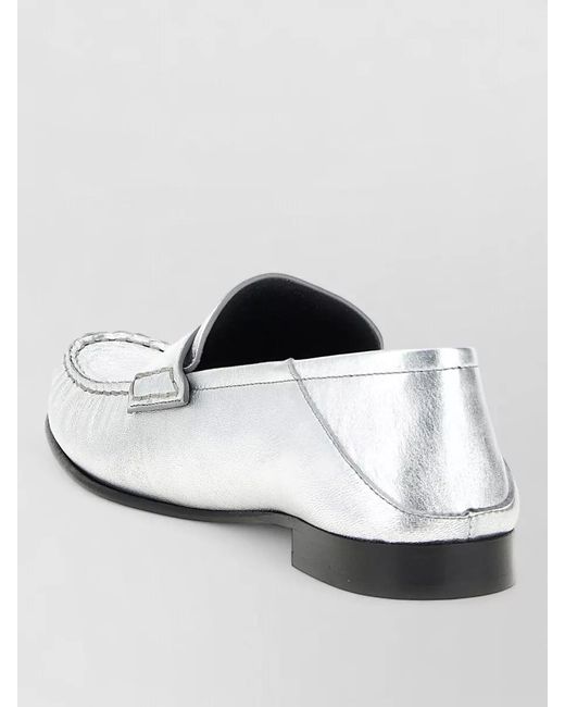 Versace White Leather La Medusa Loafers