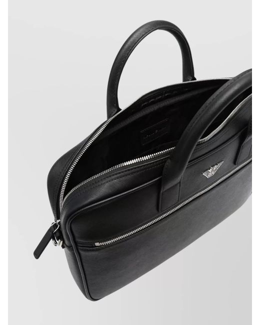 Emporio Armani Black Logo Briefcase Bag for men