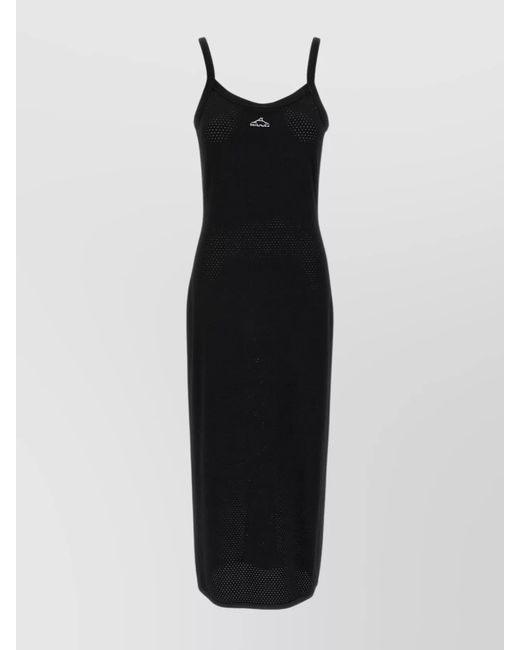 Alexander Wang Black Strappy Mesh Dress With Mesh Detailing