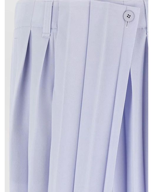 Homme Plissé Issey Miyake Blue Edge Ensemble Trousers Pleats Belt Loops Buttons for men
