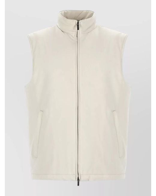 Fay White Turtleneck Vest for men
