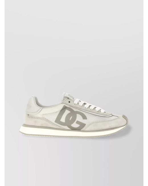 Dolce & Gabbana White Leather Low-Top Sneakers for men