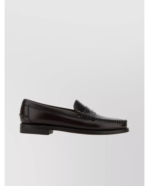 Sebago Black Leather Classic Dan Loafers for men