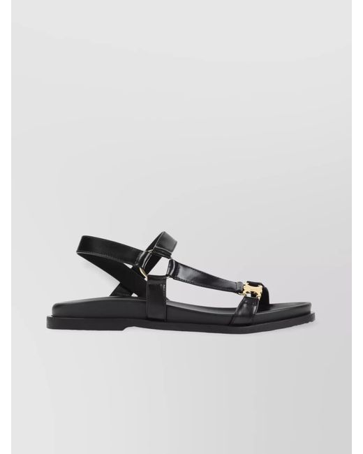 Céline Metallic Triumph Hardware Ring Sandals