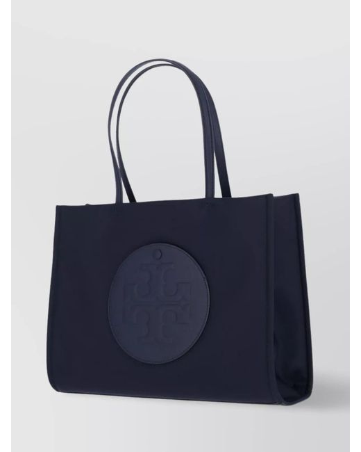 Tory Burch Blue Ella Small Recycled Nylon Tote Bag