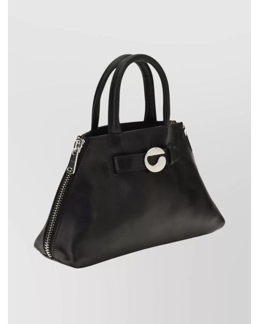 Coperni Black Swipe Leather Shoulder Bag