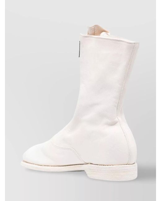 Guidi Natural Leather Front Zip Boots