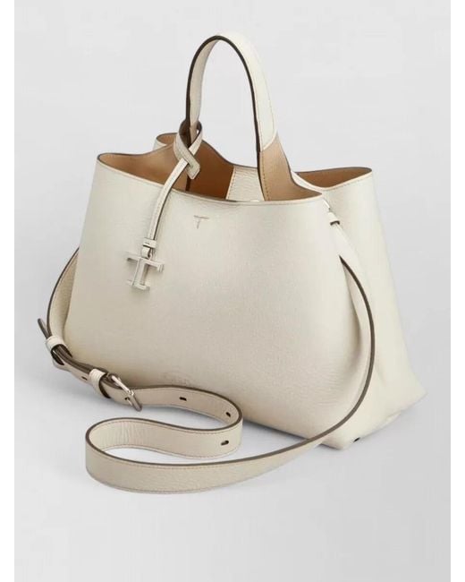 Tod's Natural Calf Leather Tote Bag