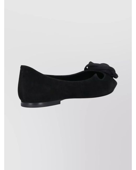 Roger Vivier Black Leather Ballerina Flats