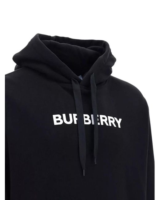 Burberry Black Cotton Hoodie for men