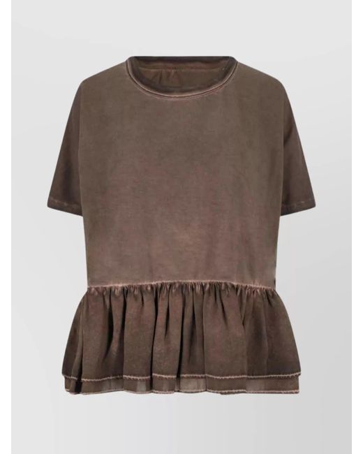 Uma Wang Brown Oversized Cotton T-Shirt