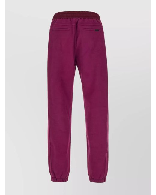 Saint Laurent Purple Cotton Track Pants for men