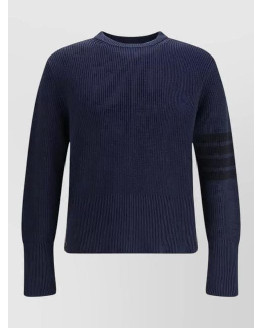 Thom Browne Blue Cotton Sweatshirt for men