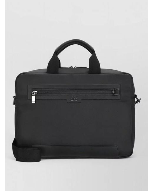 Boss Black Laptop Shoulder Bag for men