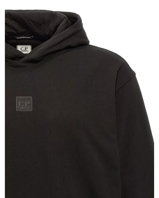 C P Company Black 'The Urban Series' Hoodie for men