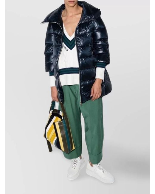 Herno Blue Cleofe Midi Down Jacket