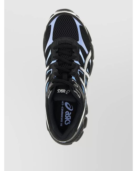 Asics Black Gel Cumulus Sixteen Mesh Sneakers Rubber Outsole