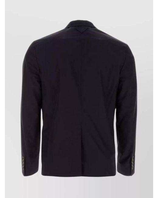 Prada Blue Cotton Blazer for men