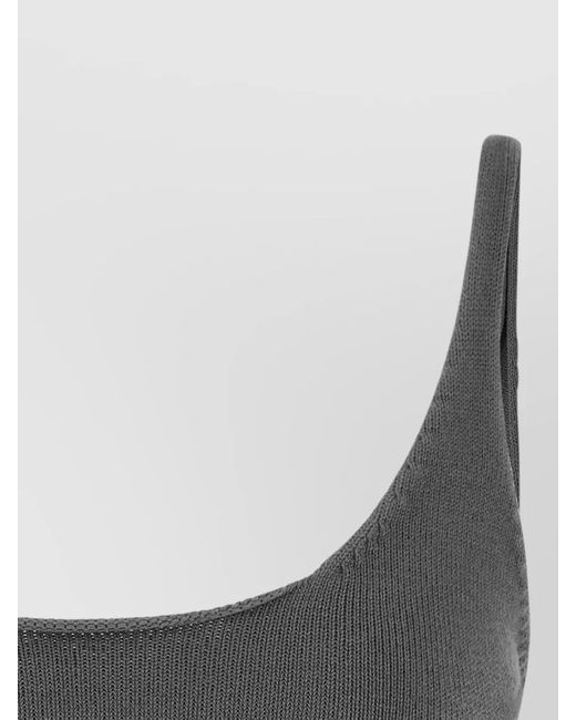 Entire studios Gray Cotton Ribbed Cropped Bralette