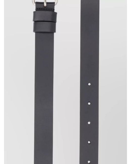 Aspesi Gray Belts Adjustable Length Metal Buckle Multiple Holes